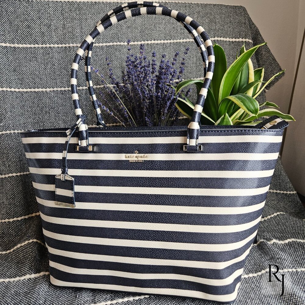 Kate Spade Cedar Street Stripe Harmony Tote - Storybook Lining